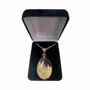 Blue John Pendant Round Oval